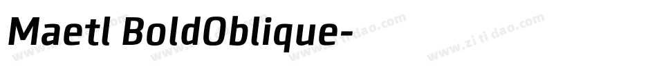 Maetl BoldOblique字体转换